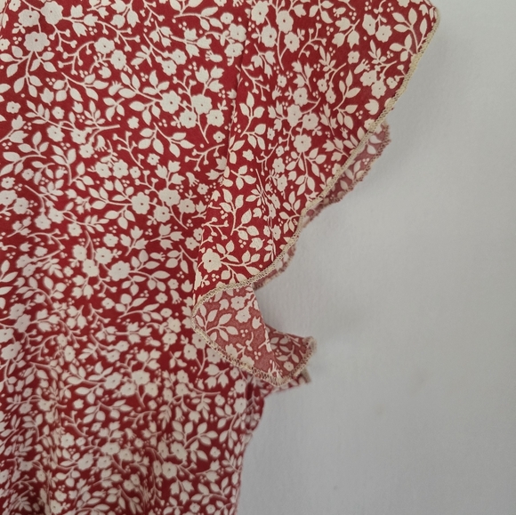 Grecerelle Floral Faux Wrap Hi Low Floral Dress NWOT Medium - Picture 5 of 7